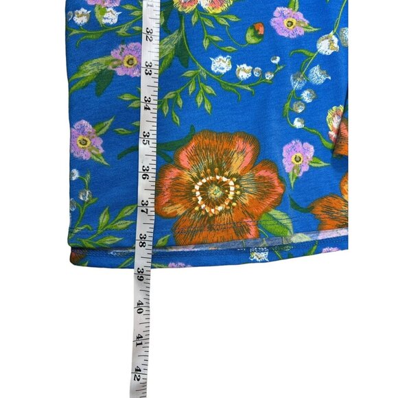 Lularoe Women's Jessie Blue Floral Dress w/ Pockets - Picture 5 of 6